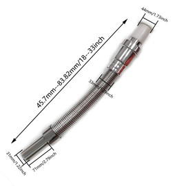 ZLYY Min18 inch-Max33 inch Anti-Odor Expandable Flexible Universal Sink Drain Pipe (silver)