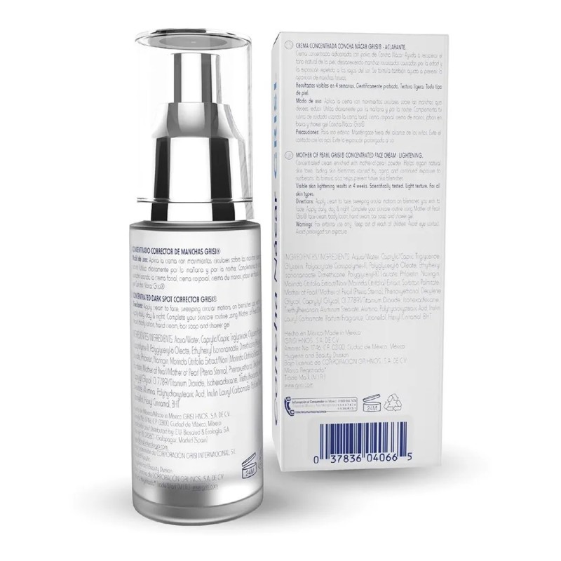 Grisi Concha Nácar Concentrado en Crema, Piel Mixta, 30ml
