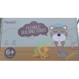 Peradix Colorful Soft Building Sticks Toy Stackable Flexible Folding Bending Set 6+ 111p