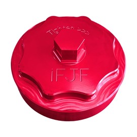 iFJF 68065612AA Fuel Filter Housing Cover Cap Replacement for 2010-2019 Ram 6.7L 2500 3500 4500 5500 Cummins Diesel Engine Billet Aluminum(Silver) (Red)