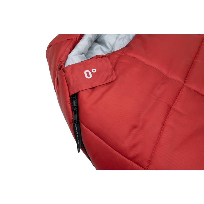 ALPS Mountaineering Vibe 0° Mummy Sleeping Bag, Long - Ruby