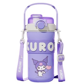 Kuromi Stainless Steel Insulated Water Bottle with Handle and Strap 635ml