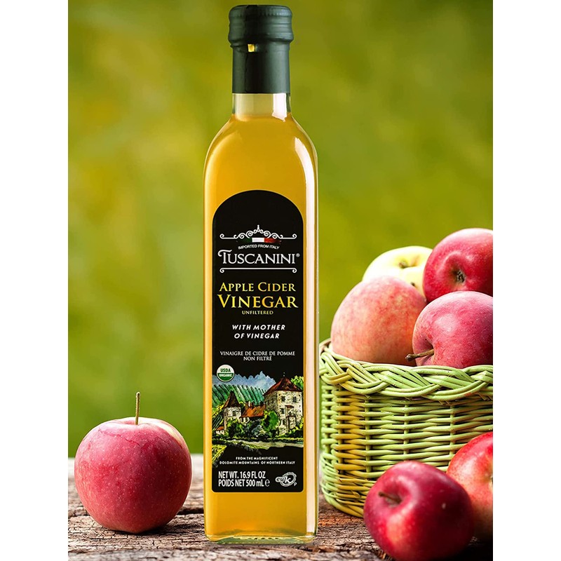 Tuscanini Italian Organic Unfiltered Apple Cider Vinegar with the Mother,