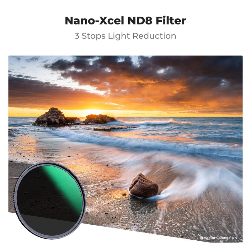 K&F Concept 55mm ND8 Filter, Waterproof 3 Stop Neutral Density