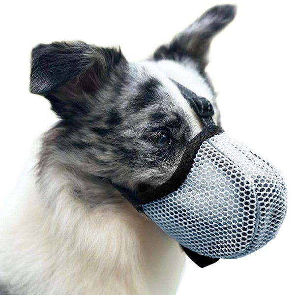 Muzzle for Large Dogs, Prevent Eating/Chewing/Biting Dog Muzzle, Breathable, Reflective,