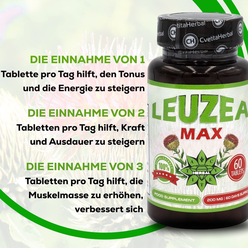 Leuzea Max Maral Root 60 Tablets x 200 mg Natural
