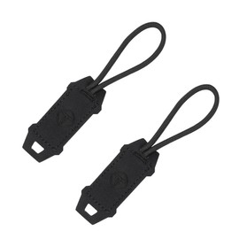 Tactical Zipper Pull Cord Hook Handle Replacement Zipper Pulls Tab 2PCS Zipper Puller for Hiking Shooting Airsoft Outdoor Activities 500D Nylon (Black)