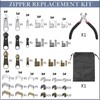Yuxung 272 Pieces Zipper Repair Kit Replacement Zipper Pulls, Latch
