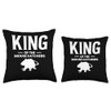 King Of The Mouse Catchers Exterminator Throw Pillow