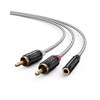 CableCreation 3.5mm Femaleto 2RCA Male Jack Stereo Audio Cable Compatible