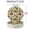 Vibiliyou Boho Drink Absorbent Retro Funky Mushroom Coasters,4pcs Boho Fun