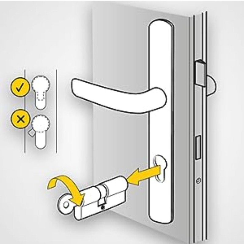 Yale YC500+ 30 x 60mm Outside Entrance Door Lock Cylinder