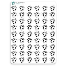 Soccer Planner Stickers – 54 Vinyl decals for Game Day Tracking, Football Practice, Sports Scheduling, Fitness Goals, Workout Planning, Functional Productivity Layouts, Bulleted Journal (1/2”)
