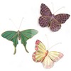 MACKENZIE-CHILDS Butterflies Trio, Hanging Butterfly Wall Decor, Field, Set of
