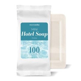 Bulk Hotel Soap Bars (100 Count), Rectangular Fresh Scent Travel Size Hand Soap for Hotels, Motels, and Resorts, Travel Soap Bulk, Individually Wrapped Bars of Soap Bulk Pack, Guest Soaps for Bathroom