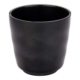 Restaurantware Voga 8 Ounce Tea Cup 10 Traditional Japanese Tea Cups - Dishwashable Asian Inspired Black Melamine Yunomi Tea Cups Shatterproof For Matcha Or Green Tea