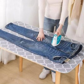 QYINXIU Ironing Mat,Heat Resistant Ironing Blanket, Thick Portable Travel Ironing Pad for Table Top, Washer and Dryer,120cm*70cm.