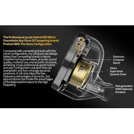 keephifi KZ ZSN PRO 2 Professional Hybrid Technology in Ear Monitor Earphone 1DD+1BA HiFi Gaming Earbuds with 3.5mm Detachable Cable for Audiophile (Yellow, with mic)