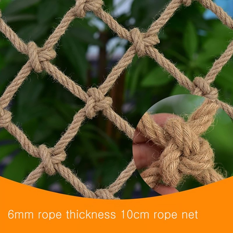 AMAKAA Handwoven Net, Rope Net, Safety Net, Mesh Size 10