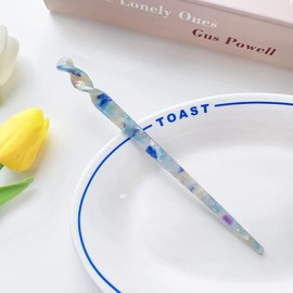 EZ PEACH Tortoise Shell Style Stick, Hair Stick, Hair Stick, Simple Hair Accessory, Yukata, Yukata (Ruris + Pearless)