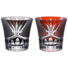 Narumi GW6053-2230 Pair Glassware, Black & Red, 9.1 fl oz (280 cc)