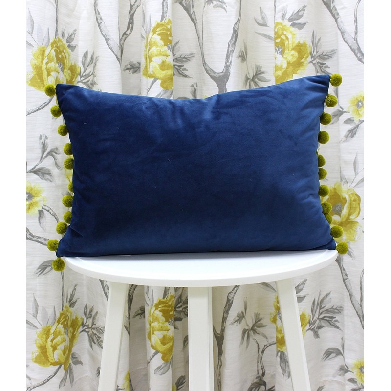 Riva Paoletti Fiesta Rectangular Cushion Cover - Indigo Blue -