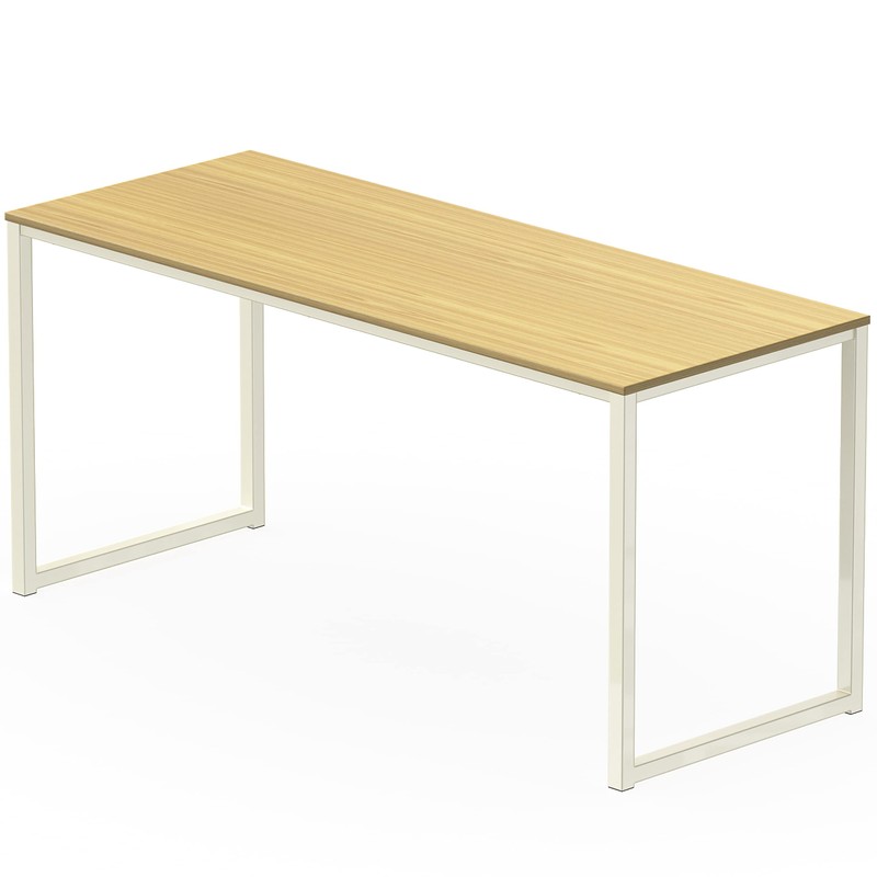 SHW Home Office 55 Inch Computer Desk, 24" Deep, Oak