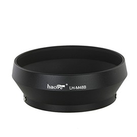 Haoge LH-M48B Round Metal Lens Hood for Olympus M.ZUIKO Digital 17mm F1.8 1:1.8 Lens Replaces Olympus LH-48B Black