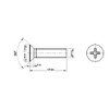 M4 (4mm x 14mm) Phillips Countersunk Machine Screws Flat Head
