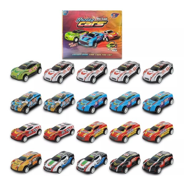 Show Me Carritos De Carreras De Juguete Set 20 Coches