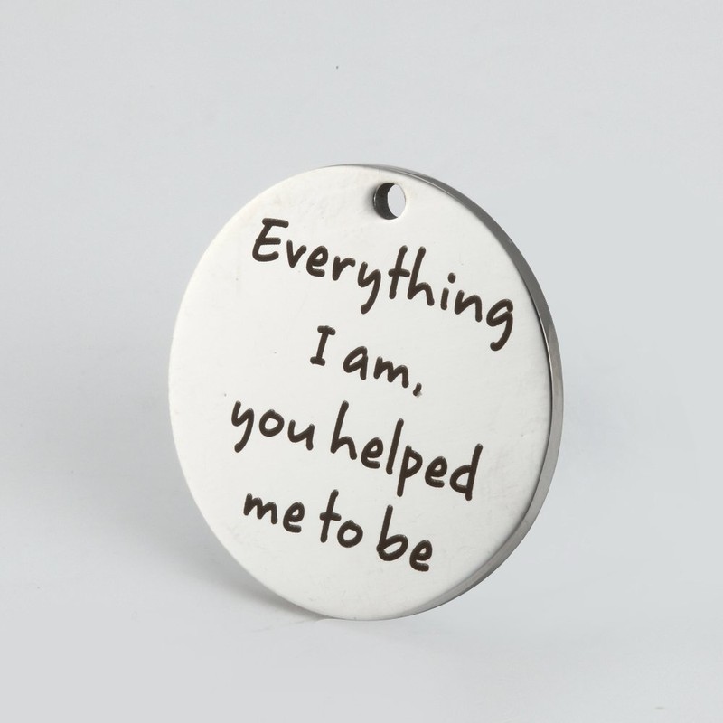 Meiligo Stainless Steel Mum Everything I Am You Helped Me