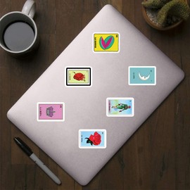 Lottery Stickers (500 pcs), 10 Sheets Aesthetics Cartoon Decal Roll Self Adhesive Seals for Kids Girls Boys Teen Birthday Party Decoration Water Bottle Laptop Scrapbook Cards Envelope