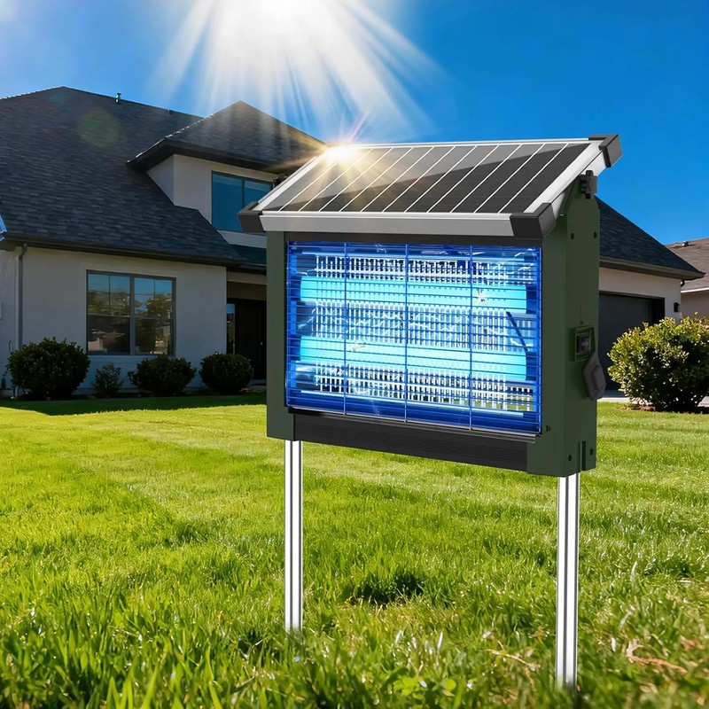 Solar Bug Zapper for Outdoor Use – 4500V Waterproof Mosquito