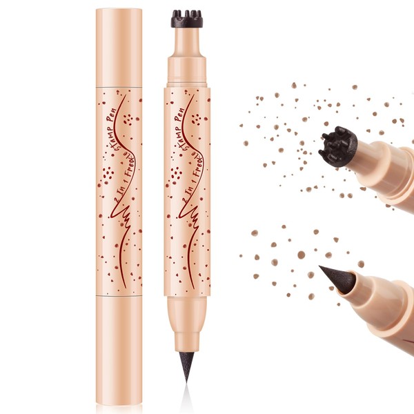 HOSAILY 2 in 1 Dual Ended Light Brown Freckle Stamp&Freckle