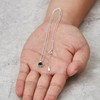 Philip Jones Sterling Silver May (Emerald) Birthstone Necklace Created with