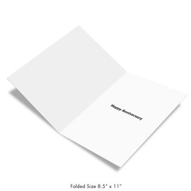 NobleWorks - 25th Anniversary Card Jumbo (8.5 x 11 Inch) - Big Notecard for Anniversaries, 25 Years of Marriage (Not Foil, Glitter, or 3D) - Bold Milestones 25 J6110MMAG