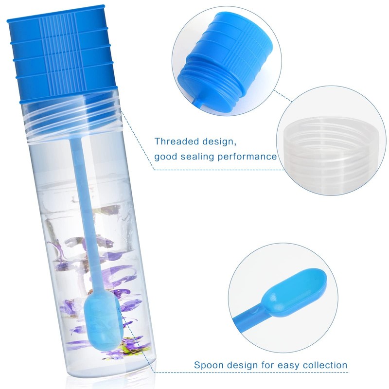TOTSUN 20Pcs Stool Containers Sample 15 ML Plastic Test Tube