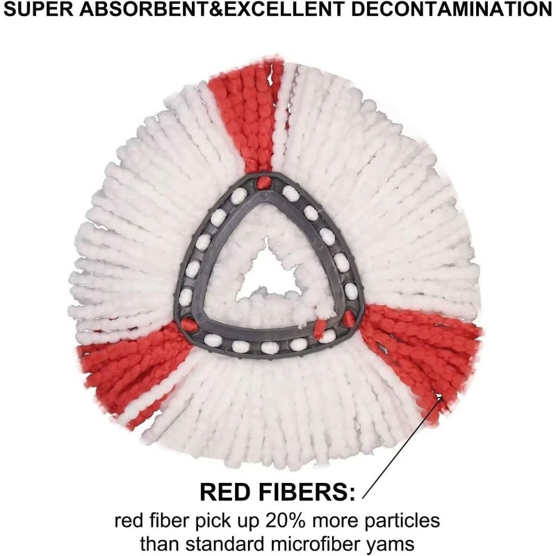 6-Pack Reusable Microfiber Mop Head Replacements for Vileda 2-in-1 Turbo