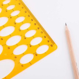 WJI 2 pieces circular stencil, stencil, simple and practical, not easy to break, meet your design requirements, suitable for office, home, school