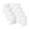 8-Pack Foldable Three-Sided Privacy Protection Board White Plastic Desk Divider