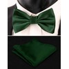 Alizeal Mens Solid Pre-tied Party Adjustable Bow Tie, Cummerbund and