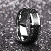 King Will GENTLEMAN 7MM Mens Titanium Ring Black Carbon Fiber