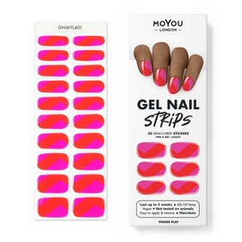 MOYOU LONDON Semi Cured Gel Nail Strips - 20 Pcs. Nail Wraps for Salon-Quality Manicure - Works with Any UV Lamp - Easy to Apply, Trim, & Remove Gel Stickers