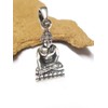 Unisex Sterling Silver Buddha Pendant - Protection Symbol - Good