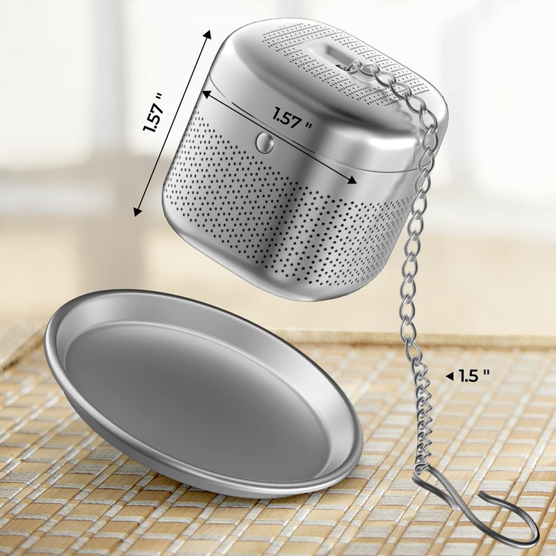 Reinmoson Tea Balls for Loose Tea, 304 Stainless Steel Extra