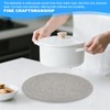 20cm Round Placemats Set of 4,Grey Cotton Dinner Table Mats