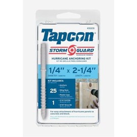 Tapcon 1/4 in. x 2-1/4 in. Hex Nut Concrete Anchor Storm Guard Hurricane Anchoring Kit 25CT