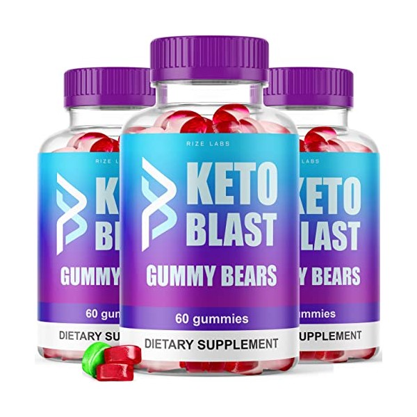 (3 Pack) Keto Blast ACV Gummy Bears Keto Blast ACV Gummies Advanced Formula (180 Gummies)
