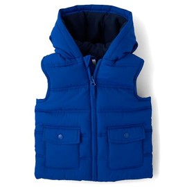 Gymboree,and Toddler Zip Up Puffer Vest,Navy Pier,4T