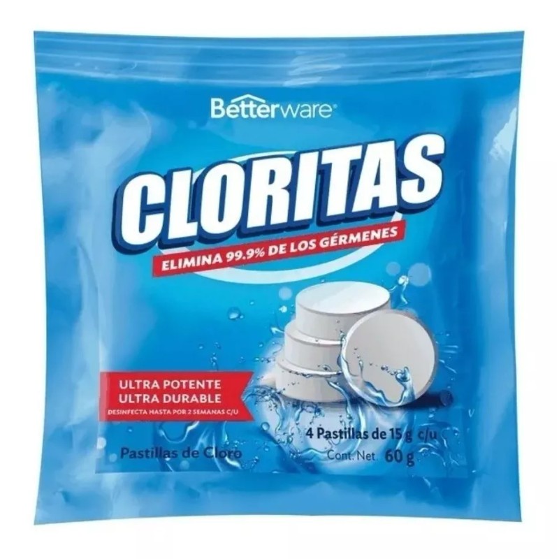 Betterware Pastillas Cloritas Desinfectantes Para Sanitario 2 Paquetes